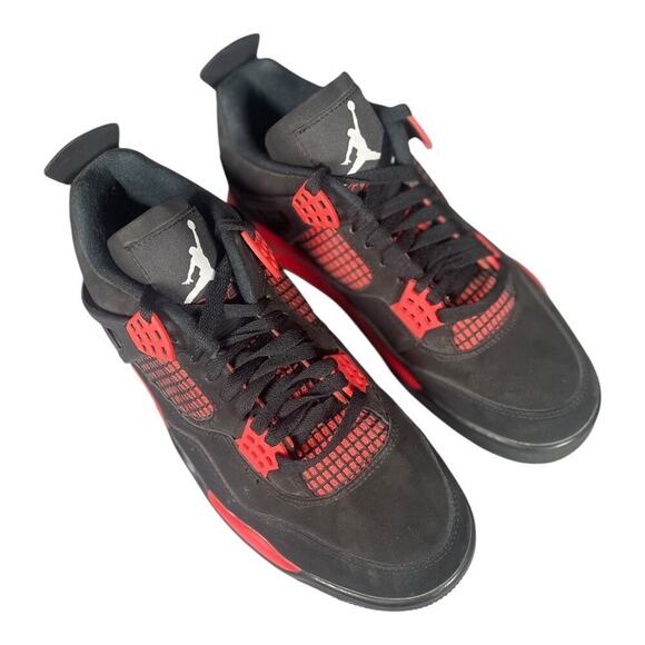 Nike Air Jordan 4 Retro Red Thunder Hightop Sneakers Men’s Size 7.5 main image 7